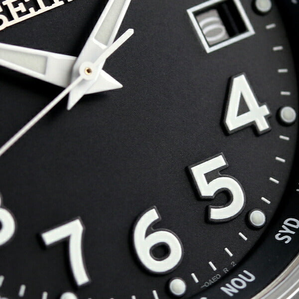 精工选择的男士易于查看日本制造的钛太阳能电台手表SBTM329 Seiko Seeiko选择黑色纪念品礼物SBTM329
