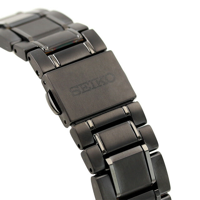 精工选择高级太阳能电台观看品牌男士有限型钛钛Seiko SBTM343模拟黑色在日本制造SBTM343
