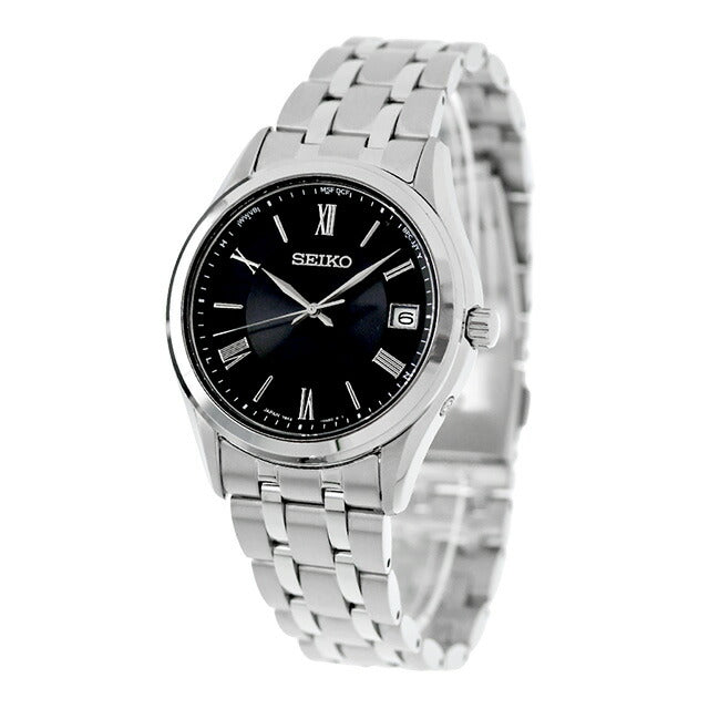 Seiko Select Selection S系列电台太阳能观看品牌男士精工精选SBTM361模拟黑色在日本制造SBTM361