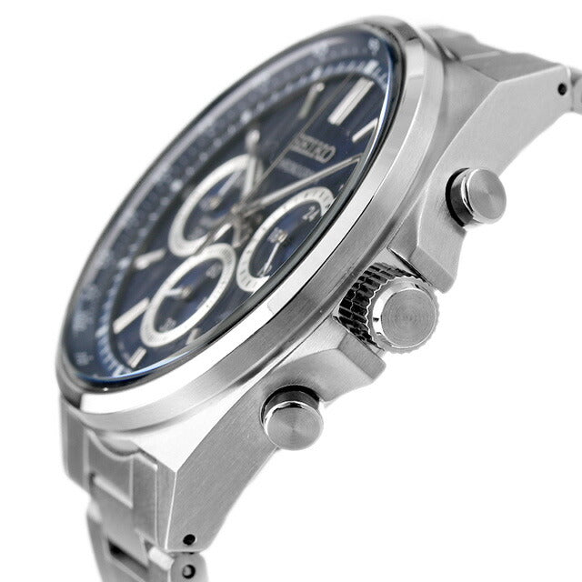 精工选择石英观看品牌男士有限模型计时码表Seiko SBTR033模拟蓝色SBTR033