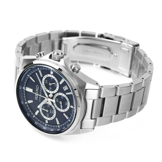 精工选择石英观看品牌男士有限模型计时码表Seiko SBTR033模拟蓝色SBTR033