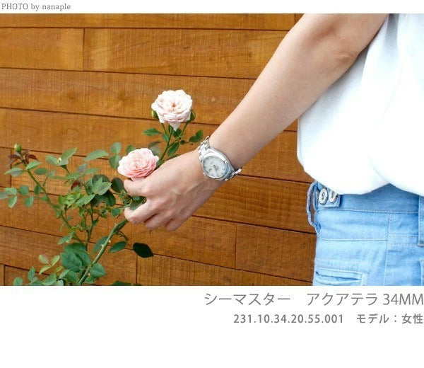 オメガ シーマスター アクアテラ 34mm 自動巻き 機械式 腕時計 ブランド レディース ダイヤモンド OMEGA 231.15.34.20.57.001 アナログ グレーシェル 231-15-34-20-57-001