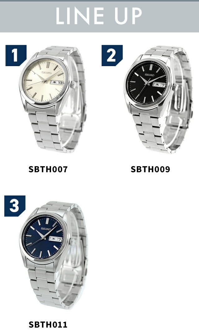 Seiko Selection Day-Date S Series Quartz Battery-powered Watch Brand Men&