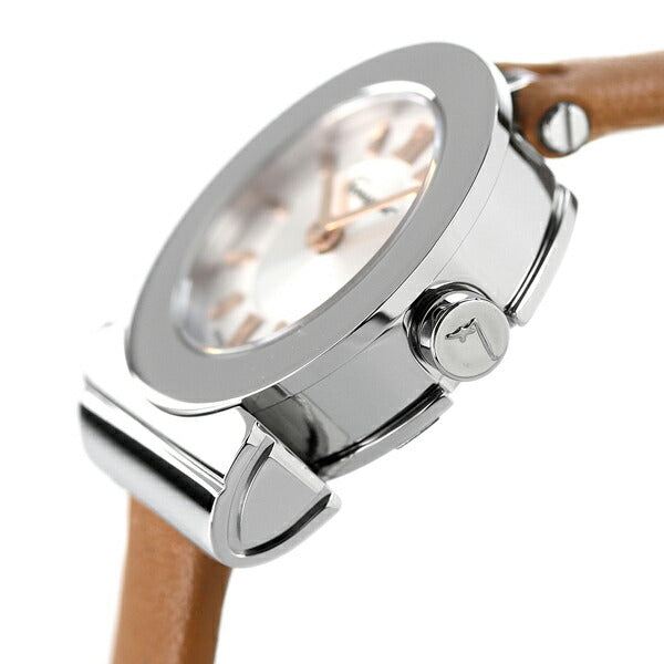 フェラガモ ガンチーニ 22mm レディース 腕時計 SF4302421 Salvatore Ferragamo シルバー ライトブラウン SF4302421