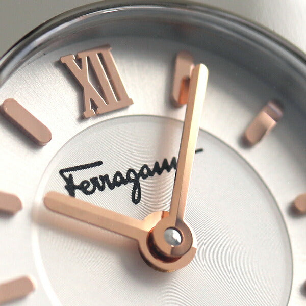 フェラガモ ガンチーニ 22mm レディース 腕時計 SF4302421 Salvatore Ferragamo シルバー ライトブラウン SF4302421