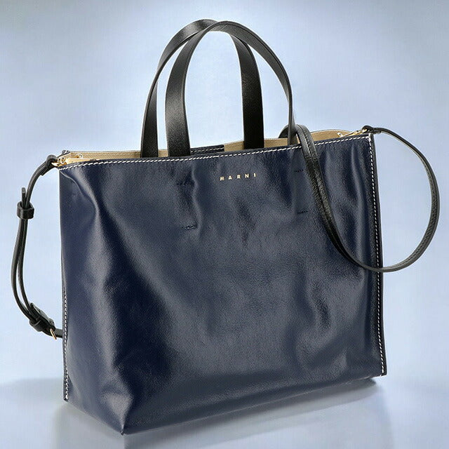 マルニ ハンドバッグ レディース ブランド MARNI SHMP0069L0-P2644 ネイビー/グレー SHMP0069L0P2644-ZO191