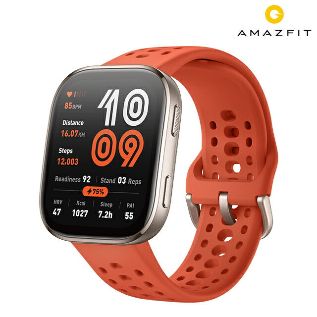 アマズフィット Bip6 スマートウォッチ ブランド メンズ レディース Bluetooth Amazfit SP170074-C03 デジタル ブラック レッド SP170074-C03