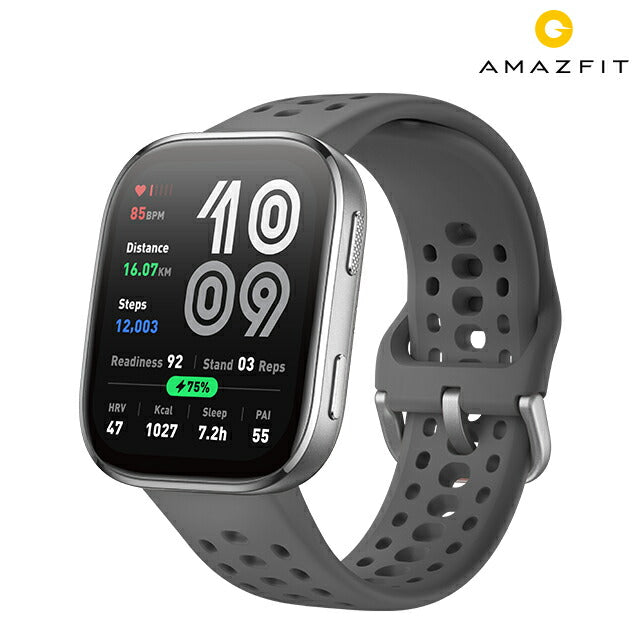 アマズフィット Bip6 スマートウォッチ ブランド メンズ レディース Bluetooth Amazfit SP170074-C17 デジタル チャコールグレー SP170074-C17