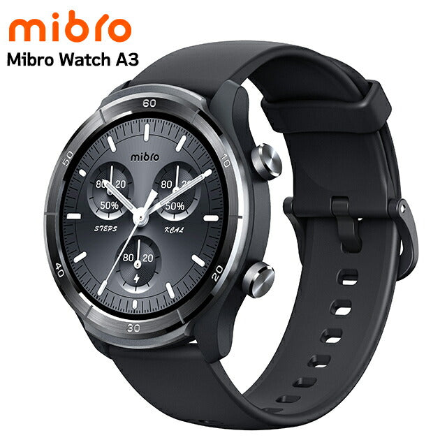 ミブロ A3 Black 充電式クォーツ スマートウォッチ ブランド メンズ レディース Bluetooth mibro SP380014-C22 デジタル ブラック 黒 SP380014-C22