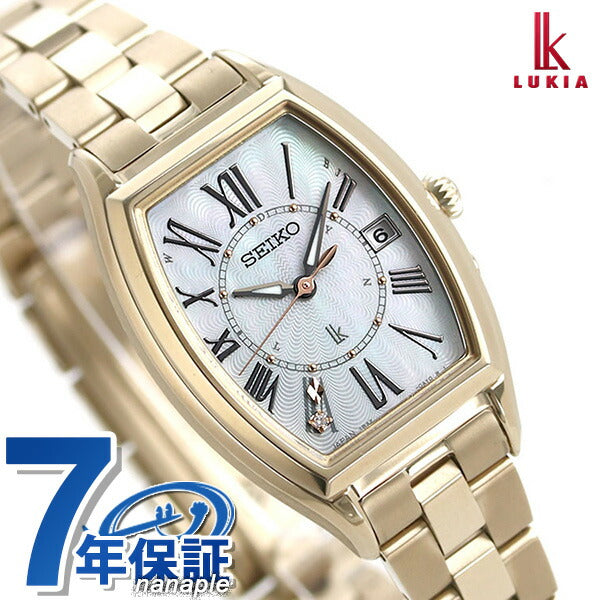 Seiko Rukia Titanium太阳能无线电Ikeda Elaiza穿着模特SSQW046 Seiko Lady Lady Gold Women Women&