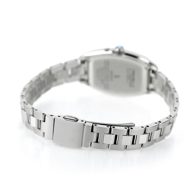 Seiko Rukia太阳能电台观看品牌女子钛Seiko SSQW071模拟白色壳白色在日本制造SSQW071