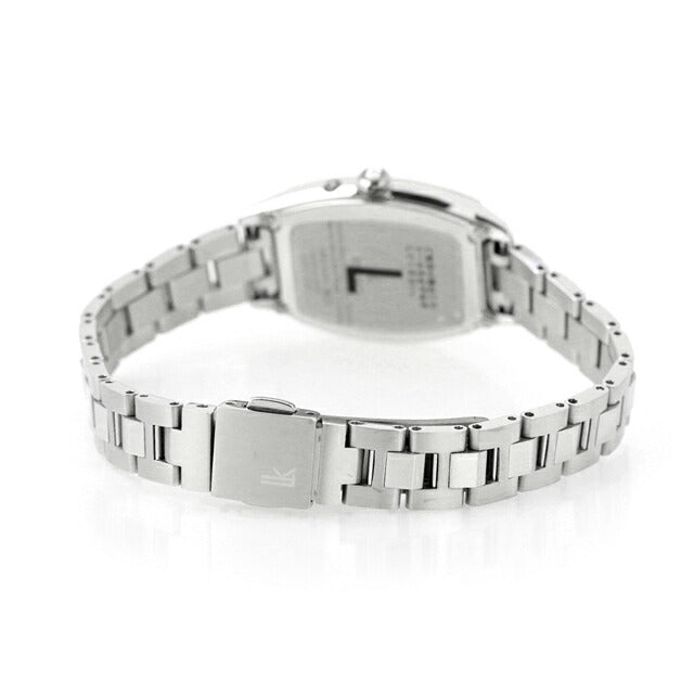 Seiko Rukia广播太阳能观看品牌女子钛精子SSQW076模拟粉红色SHELL SSQW076