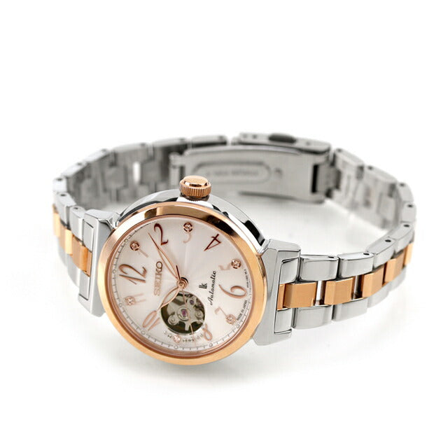Seiko Lukia机械模型自动观看品牌女性开放心脏Seiko Lukia SSVM060模拟白色壳牌银SSVM060