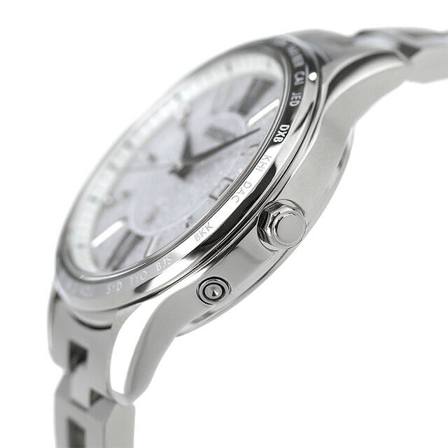 Seiko Rukia标准太阳能电台观看品牌女士精工SSVV081模拟白银在日本制造SSVV081