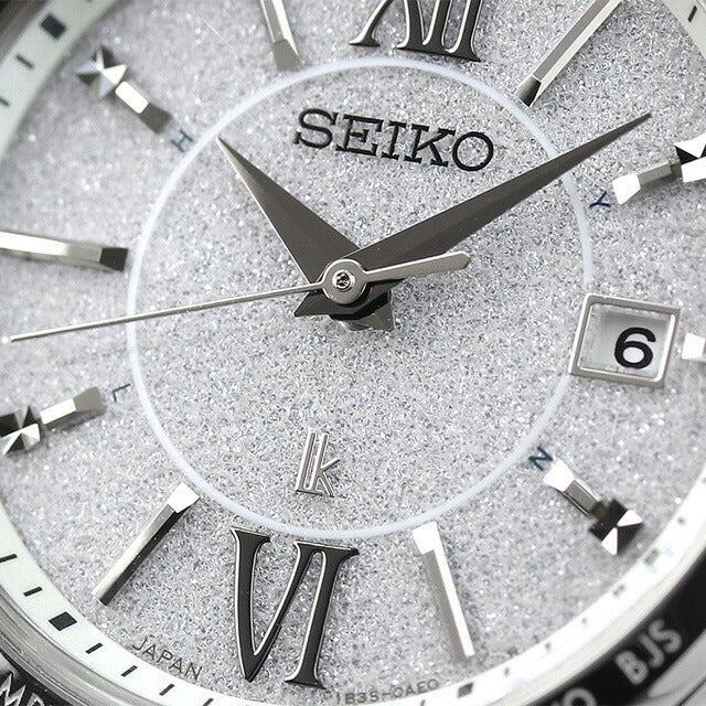 Seiko Rukia标准太阳能电台观看品牌女士精工SSVV081模拟白银在日本制造SSVV081