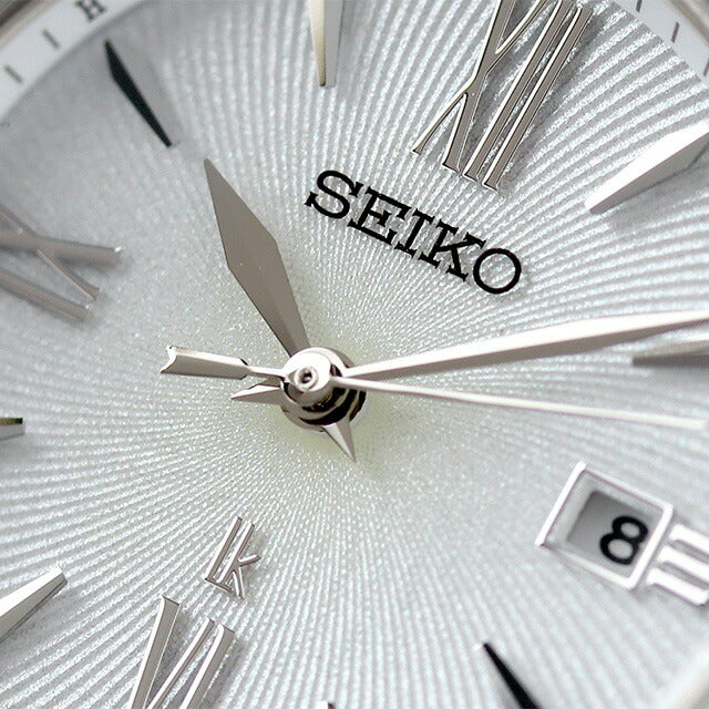 Seiko Rukia太阳能电台观看品牌女士精工Seiko SSVW205模拟白银在日本制造SSVW205