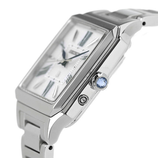 Seiko Rukia Solar Radio Watch品牌女士精工SSVW209模拟白银在日本制造SSVW209