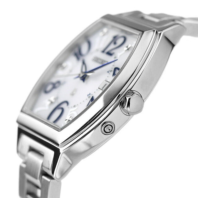 Seiko Rukia标准太阳能电台观看品牌女士精工SSVW213模拟白银在日本制造SSVW213