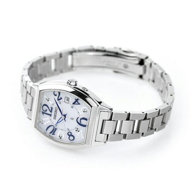 Seiko Rukia标准太阳能电台观看品牌女士精工SSVW213模拟白银在日本制造SSVW213