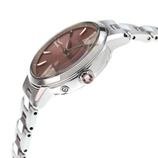 Seiko Rukia广播太阳能观看品牌女士精工SSVW219模拟粉红色在日本SSVW219