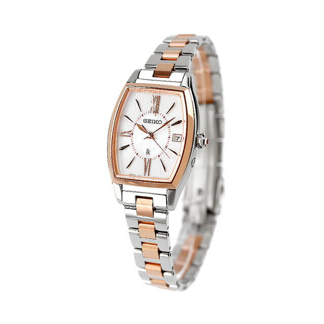 精工Lukia春季/夏季2024电台太阳能观看品牌女士精工Seiko Lukia SSVW230模拟白色粉红色金色白色SSVW230