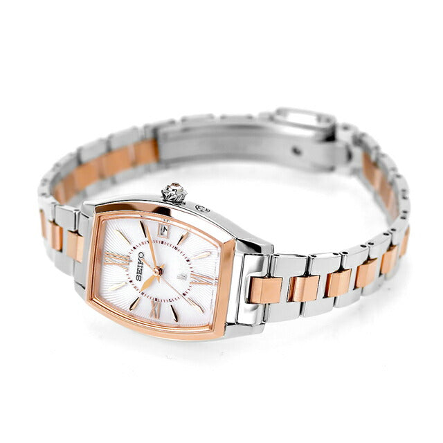 精工Lukia春季/夏季2024电台太阳能观看品牌女士精工Seiko Lukia SSVW230模拟白色粉红色金色白色SSVW230