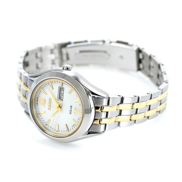 女性妇女的精工手表品牌太阳能STPX033 Seiko White STPX033
