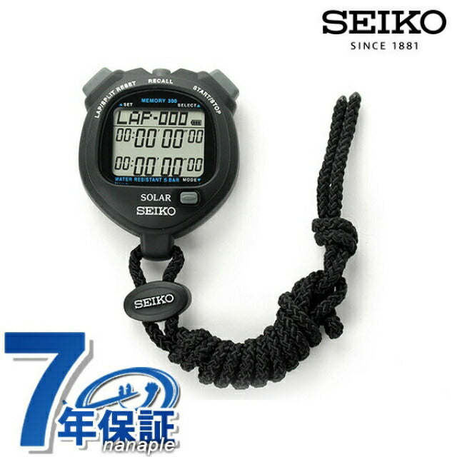 SEIKO SVAJ001ソーラーストップウォッチ Amazon.com: Seiko SVAJ001 Soler Standard (Black) : Clothing