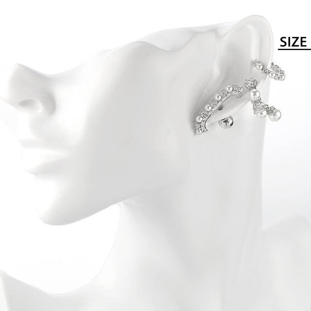 スワロフスキー ピアス レディース ブランド SWAROVSKI Matrix イヤーカフ 3点セット スタッド スワロフスキー 両耳用 5691715 シルバー SW-5691715