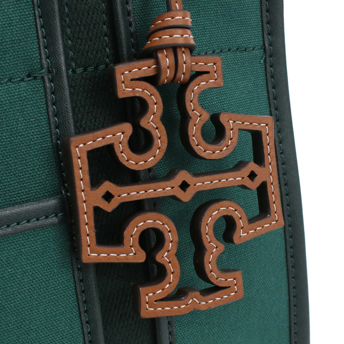 トリーバーチ トートバッグ レディース コットンキャンバス レザー カンボジア 142577 DEEP GREEN グリーン系 バッグ TOB142577011