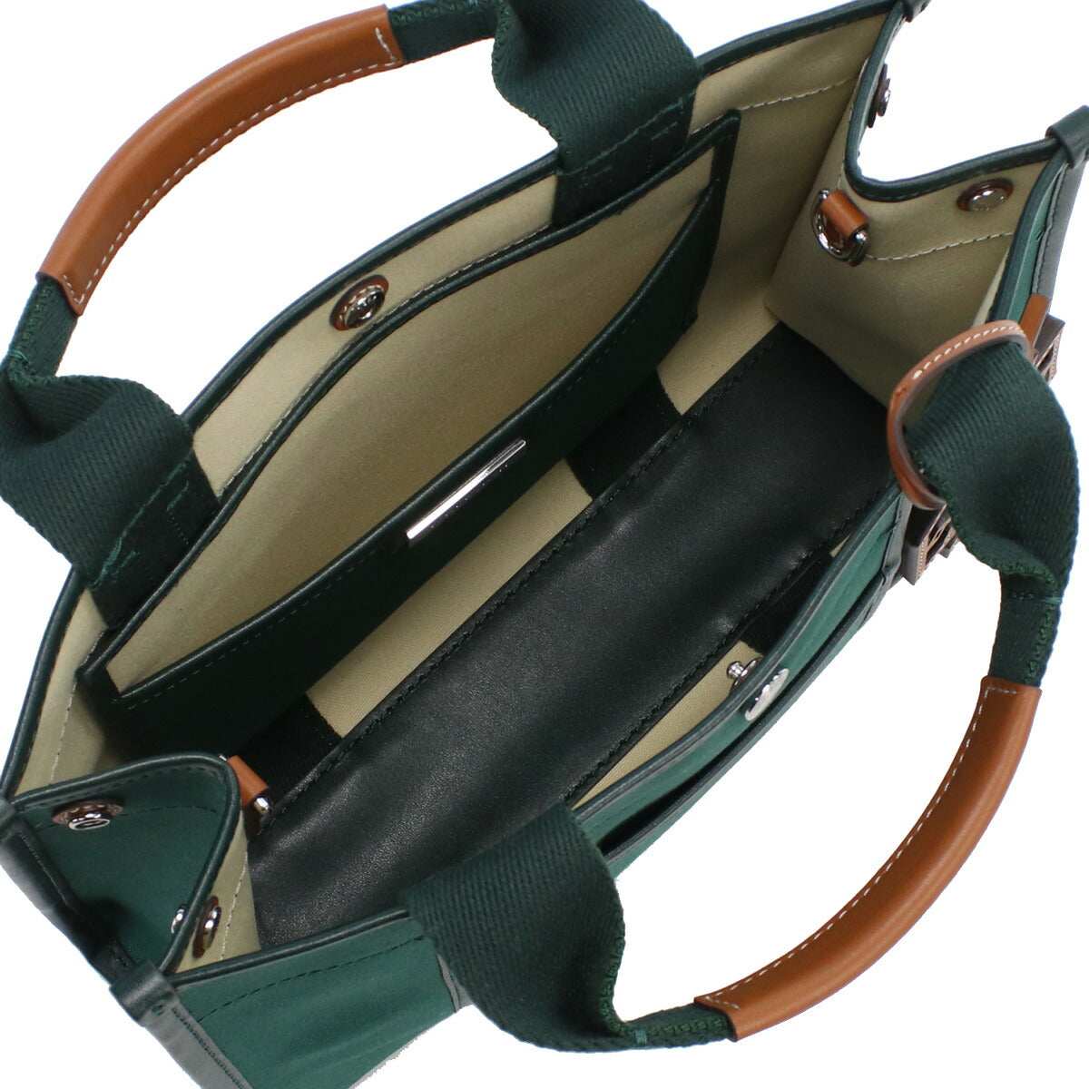 トリーバーチ トートバッグ レディース コットンキャンバス レザー カンボジア 142577 DEEP GREEN グリーン系 バッグ TOB142577011
