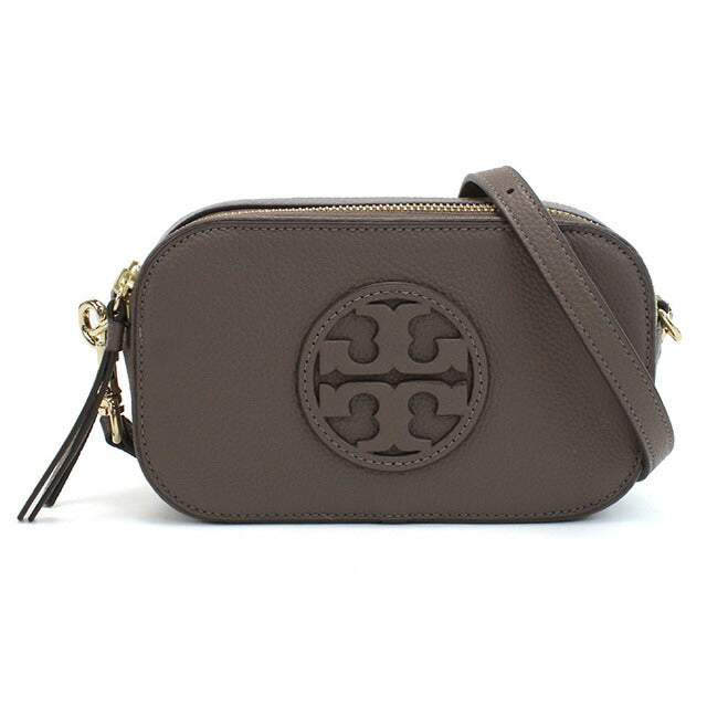 トリーバーチ 斜め掛け ショルダーバッグ レディース ブランド TORY BURCH MILLER レザー カンボジア 145667 CLAM SHELL グレー系 バッグ TOB145667021