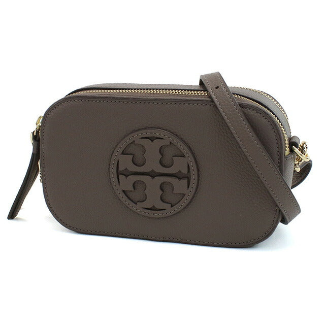トリーバーチ 斜め掛け ショルダーバッグ レディース ブランド TORY BURCH MILLER レザー カンボジア 145667 CLAM SHELL グレー系 バッグ TOB145667021