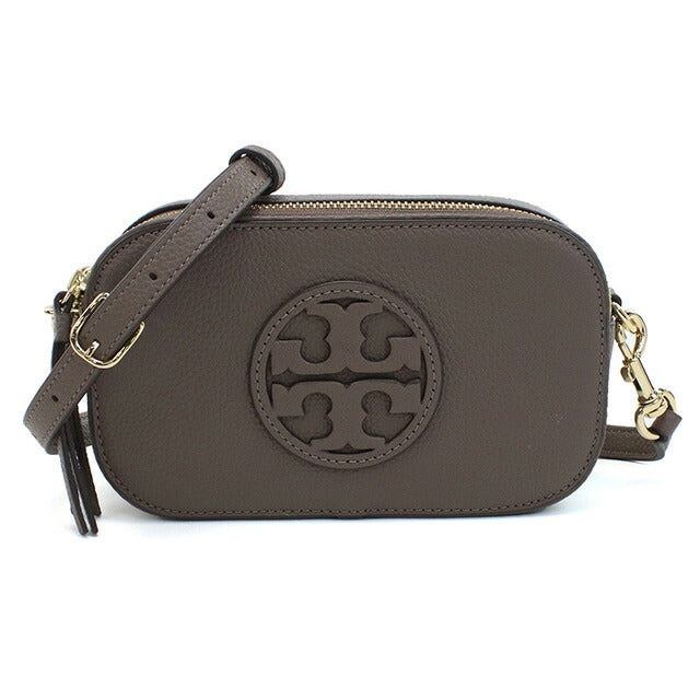トリーバーチ 斜め掛け ショルダーバッグ レディース ブランド TORY BURCH MILLER レザー カンボジア 145667 CLAM SHELL グレー系 バッグ TOB145667021