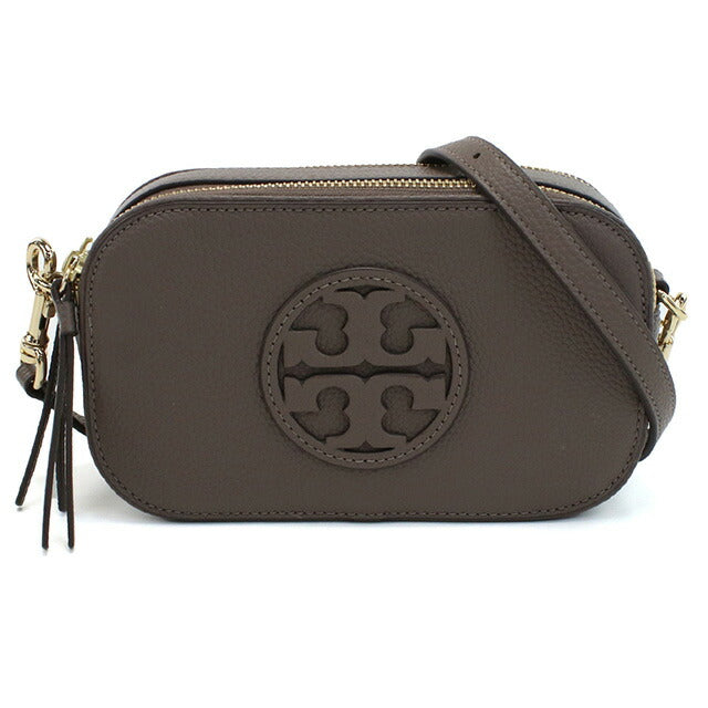 トリーバーチ 斜め掛け ショルダーバッグ レディース ブランド TORY BURCH MILLER レザー カンボジア 145667 CLAM SHELL グレー系 バッグ TOB145667021