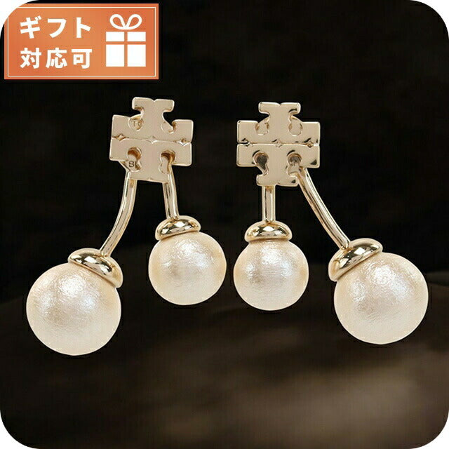トリーバーチ ピアス レディース ブランド TORY BURCH 147756 TORY GOLD-CREAM ホワイト系 アクセサリー TOB147756011