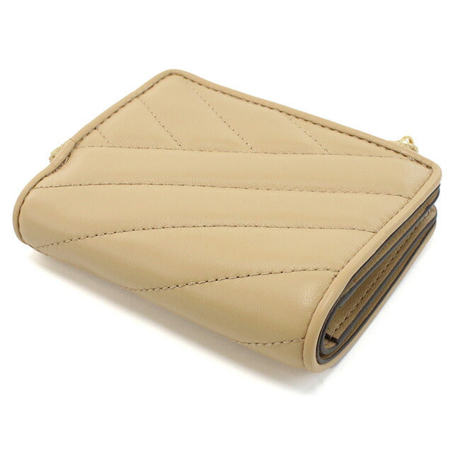 トリーバーチ 二折財布小銭入付き レディース ブランド TORY BURCH KIRA レザー 153121 DESERT DUNE ベージュ系 財布 TOB153121021