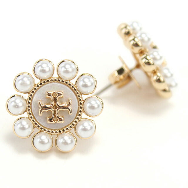 トリーバーチ ピアス レディース ブランド TORY BURCH KIRA 153674 TORY GOLD-CREAM ホワイト系 アクセサリー TOB153674011