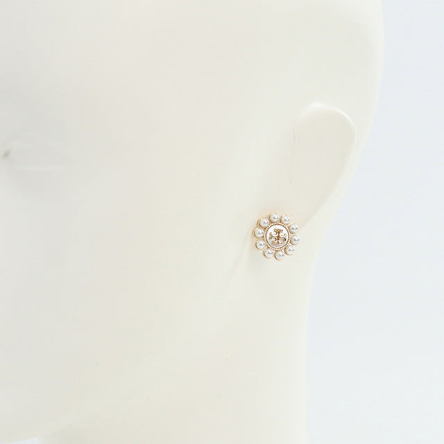 トリーバーチ ピアス レディース ブランド TORY BURCH KIRA 153674 TORY GOLD-CREAM ホワイト系 アクセサリー TOB153674011