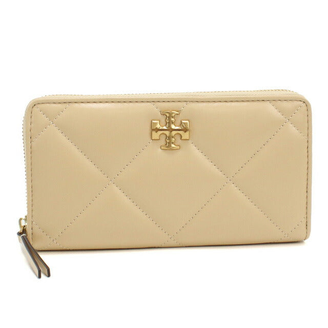 トリーバーチ 長財布ラウンドファスナー レディース ブランド Tory Burch KIRA DIAMOND QUILT 154989 VANILLA SOFT SERVE 財布 TOB154989021