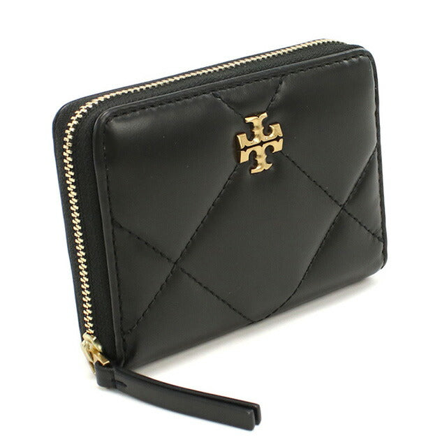 トリーバーチ ラウンドファスナー折財布 レディース ブランド Tory Burch KIRA DIAMOND QUILT レザー 159791 ブラック 財布 TOB159791011