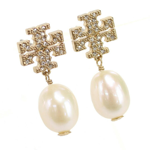トリーバーチ ピアス レディース ブランド TORY BURCH KIRA PAVE PEARL DROP EARRING 60525 ゴールド アクセサリー TOB60525011