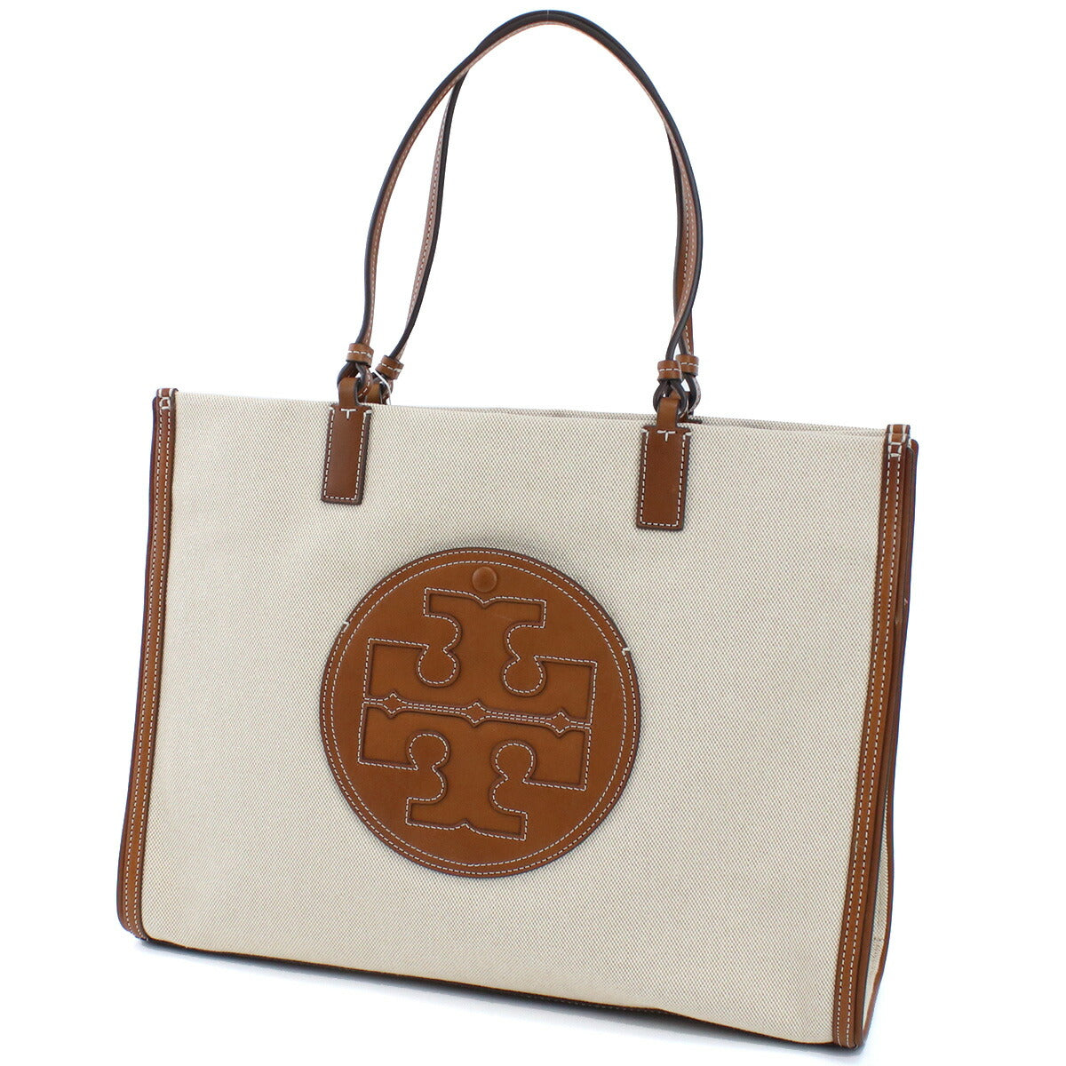 トリーバーチ トートバッグ レディース キャンバス カンボジア 87355 NATURAL-CLASSIC CUOI ベージュ系 バッグ TOB87355011