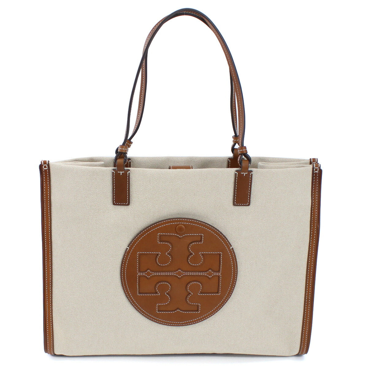 トリーバーチ トートバッグ レディース キャンバス カンボジア 87355 NATURAL-CLASSIC CUOI ベージュ系 バッグ TOB87355011