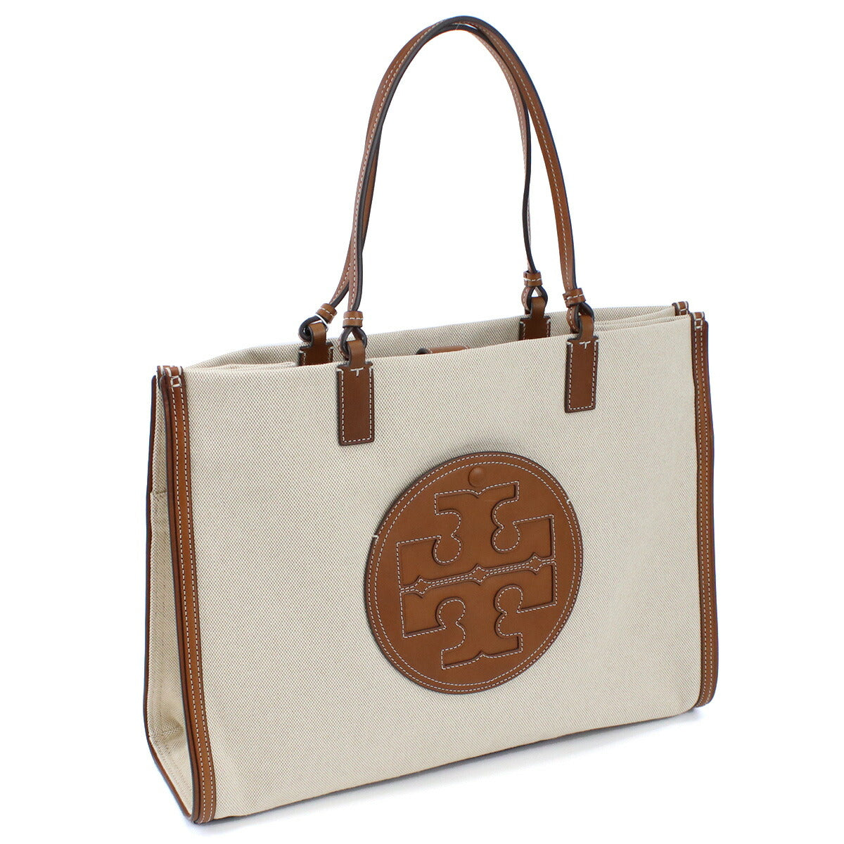 トリーバーチ トートバッグ レディース キャンバス カンボジア 87355 NATURAL-CLASSIC CUOI ベージュ系 バッグ TOB87355011