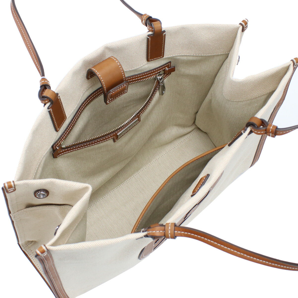 トリーバーチ トートバッグ レディース キャンバス カンボジア 87355 NATURAL-CLASSIC CUOI ベージュ系 バッグ TOB87355011