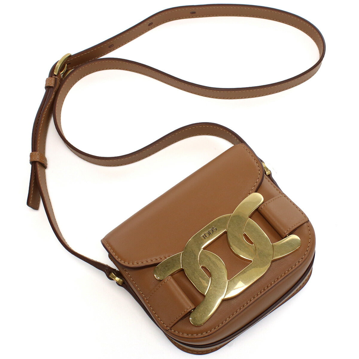 トッズ 斜め掛けショルダーバッグ レディース レザー イタリア XBWAOYJ0100 ブラウン系 バッグ TODXBWAOYJ0100011