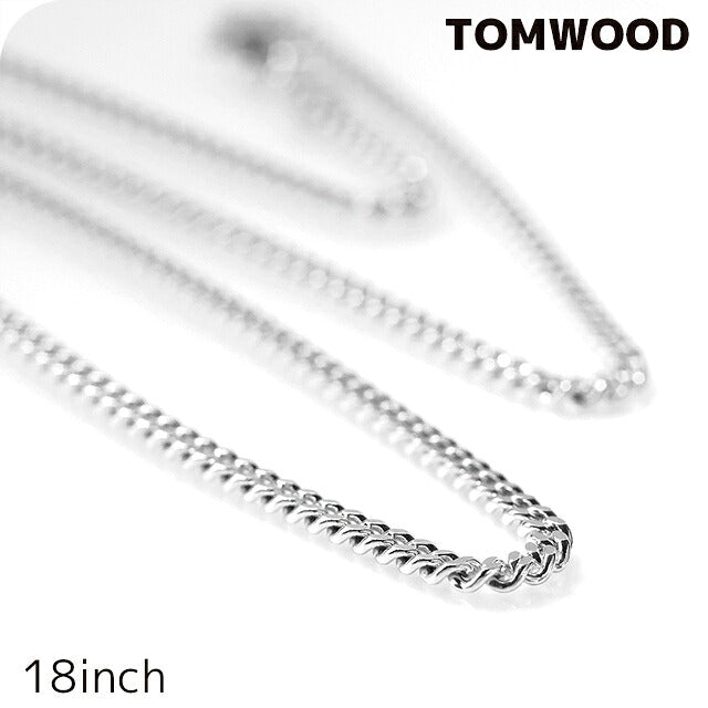 トムウッド ネックレス メンズ レディース ブランド TOMWOOD Curb Chain M 18inch チェーン 100264 シルバー アクセサリー TOM-100264-18