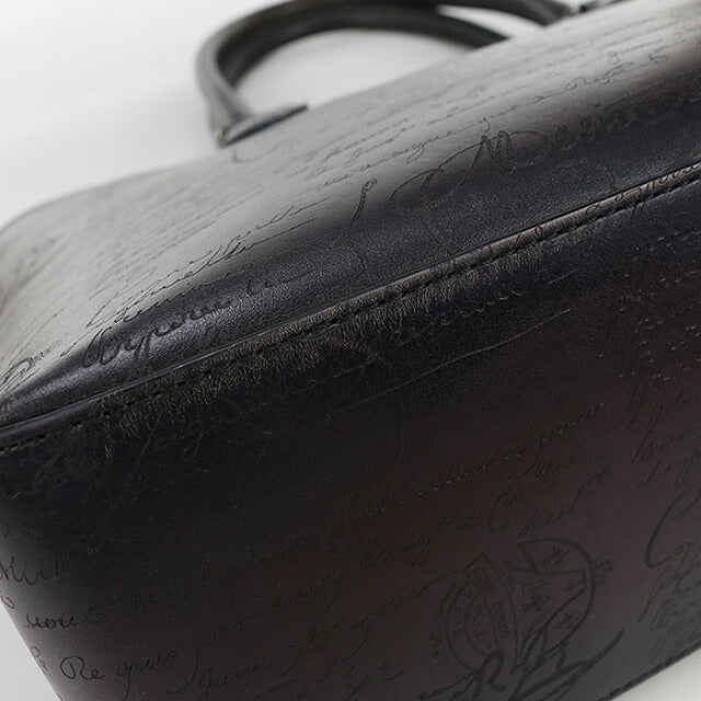 中古 ベルルッティ トートバッグ メンズ ブランド BERLUTI スクリット トゥジュール レザー ブラウン バッグ USDBER100861011