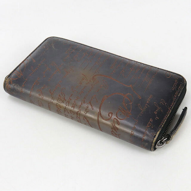 中古 ベルルッティ 長財布ラウンドファスナー メンズ ブランド BERLUTI イタウバ ロングジップウォレット ブラック 財布 USDBER102626011